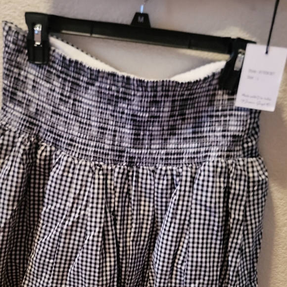 Japna Black and White Gingham Skirt Set - Picture 6 of 7